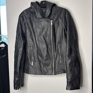Faux Leather Biker Jacket